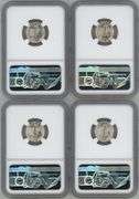 4 DIFF. OUTSTANDING SUPERB GEM BU NGC MS67FB GRADED MERCURY HEAD DIMES