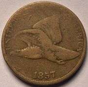 1857 Flying Eagle Cent, Circulated.