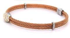 Charriol Diamond Cable station bangle bracelet