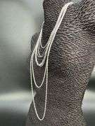 Italian Sterling Silver 925 7 Piece Layered Chain Set 30",24",20",20",18",18",16"