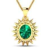 Gorgeous 3.25 Ct Natural Emerald Pendant