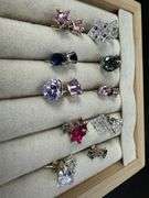 Sterling Silver CZ Earrings Lot of 10 Pairs Various Sizes and Styles
