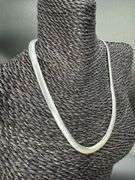 Sterling Silver Herringbone 6.8mm Concave Chain Necklace 18"