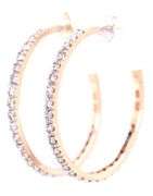 10kt Yellow gold 1.25ctw diamond hoop earrings