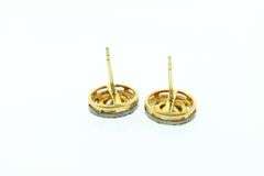 Elegant Gold-Plated Silver Mine Cut Diamond Earrings with Diamond Accents