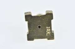 18K Yellow Gold Pyramid Tower Vintage Statue Monument Charm/Pendant