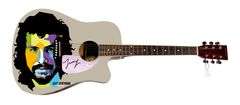Cat Stevens Autographed Custom Graphics Photo Guitar ACOA