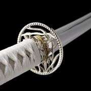 Black Katana Full Tang Samurai Sword with Sharp Spring Steel Blade