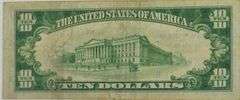 Series 1929 $10 Federal Reserve Bank Note Richmond VA, Circulated.