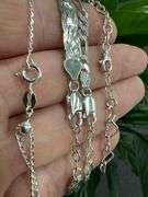 Italian Sterling Silver Bracelet and Necklace Set- 3-7" Bracelets & 1 Adjustable 23" Chain