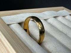 10k Yellow Solid Gold 5mm Comfort Fit Domed Plain Men's Women's Wedding Band Size 10