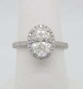 2.07CTW Diamond Encrusted Halo Diamond Ring