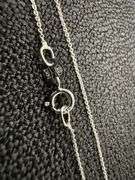 14k White Gold Solid Cable Chain Round Rolo Link 0.75mm Necklace 16"