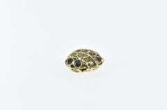 21K Yellow Gold Pave Sapphire Ruby Peridot Heart Charm/Pendant
