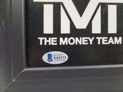 Floyd Money Mayweather Jr. Autographed I Fight For the Check Framed Canvas BAS