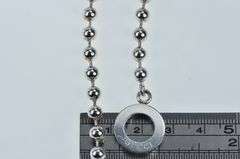 Sterling Silver Gucci Boule Toggle Clasp Designer Chain Bracelet