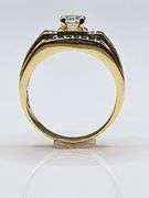 Men's 14 Kt Gold Plate 3.85 Cttw Lab Simulated Diamond Ring.