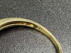 10k Yellow Gold Natural Ruby Gemstone Ring with White CZ Halo Size 7