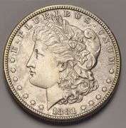 1881-S Morgan Silver Dollar, Cleaned.