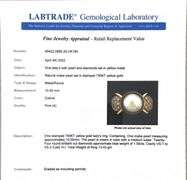 Very fine quality Mabe Pearl Ring with Diamond crusted 18k Gold