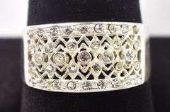 CZ Band Ring in Sterling Silver