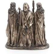 The Three Fates of Destiny Antique Bronze Finish Greek Statue