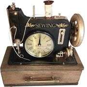 Timeless Stitches Vintage Sewing Machine Clock