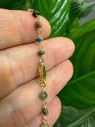 Sterling Silver 925 Gold Plated Gemstone Chain 20"