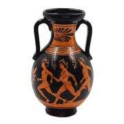 Authentic Greek Ancient Olympic Runners Red Figure Pottery Pelike