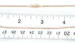 14kt Yellow gold diamond cut Rope chain necklace