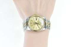 18k Gold Rolex Datejust 36mm Model 16013 Men's Watch