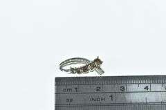 10K White Gold 0.45 Ctw Fancy Brown & White Diamond Pendant