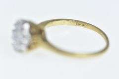 14K Yellow Gold 0.35 Ctw Diamond Vintage Cluster Ring