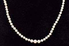 Pretty 14K Yellow Gold Pearl Necklace