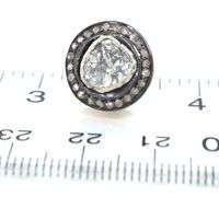 Strong Mine Cut Diamond Earrings with Gold Plated Silver and Diamond Accents