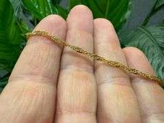 Sterling Silver 925 3mm Singapore Twist 3mm Bracelet Anklet 10"