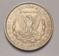 1921 Morgan Silver Dollar Lamination Error, Circulated.