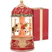 Collectible Old Style Carousel Snow Globe