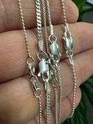 Italian 925 Sterling Silver 5 Piece Layered Chain Set 24",20",20",16",16"