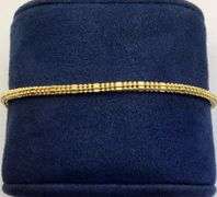 ALTERNATING 22K GOLD SQUARE CHAIN BRACELET