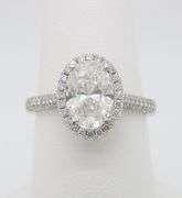 2.07CTW Diamond Encrusted Halo Diamond Ring