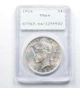 1924 Peace Silver Dollar MS64 PCGS Rattler