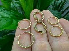 10k Yellow Gold Earring Set 3 Pairs Hoops (12mm, 14mm, 16mm)