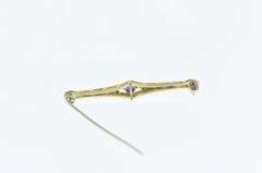 14K Yellow Gold Art Deco Amethyst Ornate Classic Pin/Brooch
