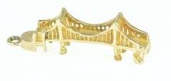 14K Yellow Gold Golden Gate San Francisco California Charm/Pendant