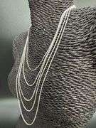 Italian 925 Sterling Silver 5 Piece Layered Chain Set 24",22",20",18",16"