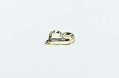 10K Yellow Gold Diamond Heart Love Symbol Vintage Pendant