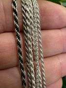 Sterling Silver 925 Italy 6 Piece Layered Chain Set 24",22" Adjustable, 20",18",16",14"