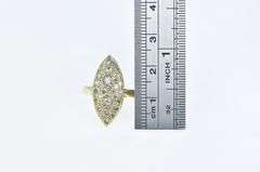 18K Yellow Gold 0.43 Ctw Marquise Diamond Navette Cluster Ring
