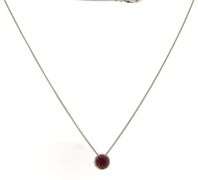 925 Sterling Silver Bezel Set Gemstone Necklace